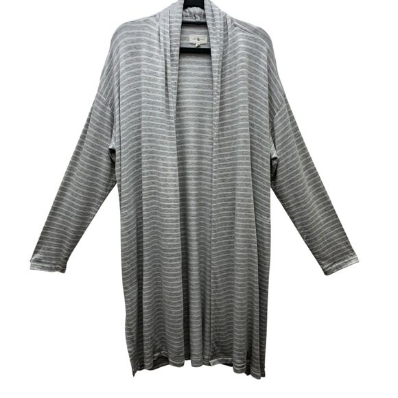 Lou & Grey Sweaters - Lou & Grey Cardigan Womens Large Striped‎ Open Front Lightweight Duster Sweater
